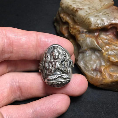 【二手】尼泊爾銀戒指 古玩 舊貨 收藏 【華品天下】-1692