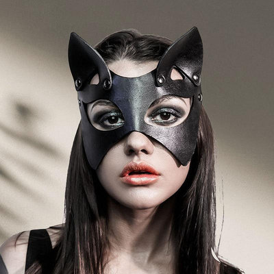 COS面具 面罩 皮革SM貓狐貍眼罩 cosplay舞會角色扮演面具170 YZ004