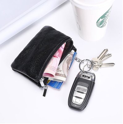 錢包皮夾女士真皮零錢包創意雙層卡片包歐美爆款家用鑰匙包迷你硬幣收納包,特價