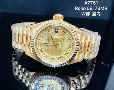 國際精品當舖 勞力士ROLEX女錶 型式：69178MR  錶徑：26mm#羅馬面 國內空白單A7761