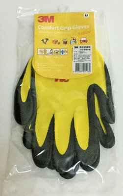 現貨 韓國製造 3M亮彩舒適型止滑/耐磨手套(黃色-尺寸M) 安全手套 工作手套 生活好幫手