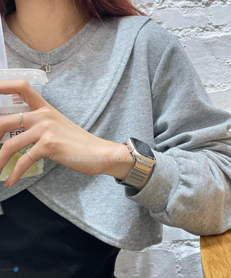 iwatch表帶高級感金屬不銹鋼帶適用蘋果手表s87654se夏天百搭氣質-七七日常百貨（可開發票）