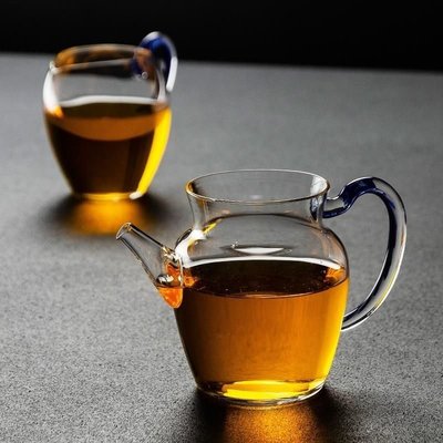 熱銷 清齊 禾器玻璃公道杯耐熱加厚茶濾一體分茶器陶瓷個人專用茶具品 可開發票