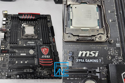 【 大胖電腦 】微星 X99A GAMING7主機板+CPU/附軟擋板/2011/X99/保固30天/直購價5000元