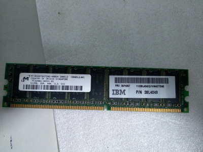353 （3C）Micron 美光 512M PC-3200U 有ECC的 記憶體 38L4049 IBM 標籤（2）