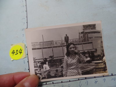 台中公車站火車站　前廣場　,古董黑白,照片,相片