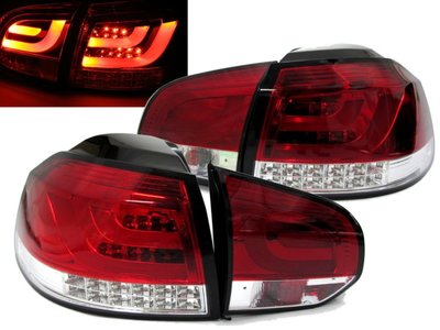 出清價-卡嗶車燈 VW 福斯 Golf 6 MK 6 GTI TDI 08 09 10 11 12 13 光柱LED尾燈 紅白
