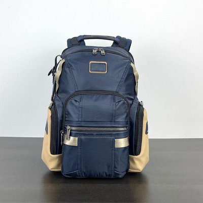 TUMI 藍拼色  232793D 雙肩後背包 加厚防水尼龍 背面可插行李箱 獨立筆電夾層 耐磨 商務 休閒 大容量 限量優惠