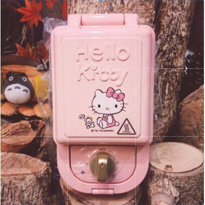 日本正版 三麗鷗 單片吐司機 凱蒂貓 kitty 麵包機 點心機 熱壓吐司機 三明治機 4710891165097