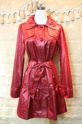 【性感貝貝1館】 S&amp;R 品牌 大紅色軍裝風衣大衣外套，英國Burberry 金安德森風格