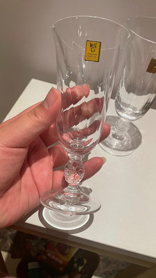 日本江戶切子kagami水晶高足杯 高腳杯183