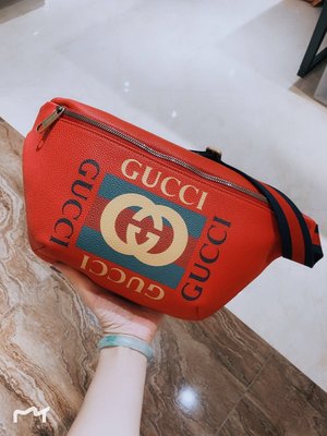 ［4real］Gucci 4方復古Logo腰包 背帶80/90
