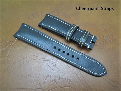 寶璣type XXII牛皮錶帶Breguet type XXII curved end leather strap
