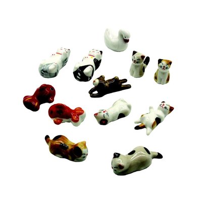 ZAKKA 日式陶瓷動物筷架 白天鵝（一組單入） 文創 筷架 陶瓷彩繪【Bonne Boutique幸福雜貨】