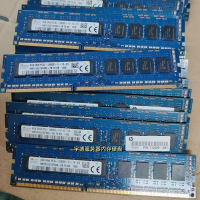 SK 海力士 8GB 2RX8 PC3-14900E 8G DDR3 1866 純ECC伺服器記憶體條