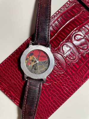 早期 SCOOP 印第安主題 手錶 S129M water resistant stainless steel 二手 復古風格 （原廠樣，無更換配件）