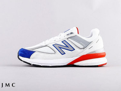 NEW BALANCE 990 復古 白藍紅 休閒運動慢跑鞋 男女鞋 M990NB5【ADIDAS x NIKE】