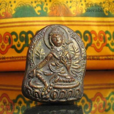 (RELI-G_089)西藏傳統民俗風格泥擦 藏密藏傳佛教 卓江 綠度母 擦擦佛像