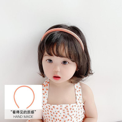 黃小妞寶寶發箍韓版新款兒童彩色細邊頭箍小女孩可愛純色甜美頭飾