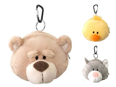 日本 NICI 可愛 動物 絨毛 小物包 鑰匙圈 吊飾