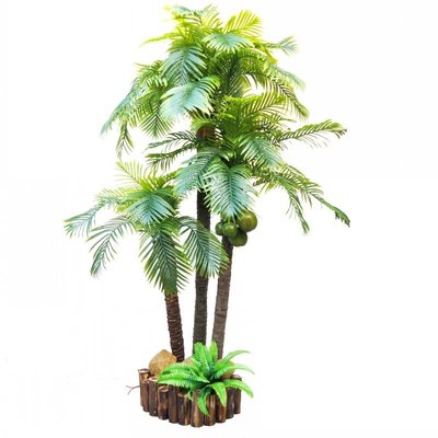 仿真椰子樹假椰樹室內裝飾熱帶植物仿真棕櫚樹配底板酒店展廳擺放