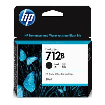 【葳狄線上GO】HP繪圖機  T250 /T650  NO.712B 原廠黑色墨水匣 80ml (3ED29A)