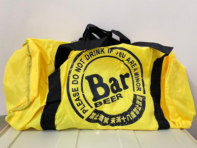 Bar摺疊運動包，圓筒、輕薄型，背提│旅行袋│旅遊備用包│收納袋│手提包│全新