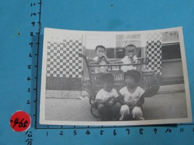 童年嬰兒車,,古董,黑白老照片,相片-2