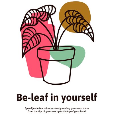 Be-leaf in yourself 中性短袖T恤 6色 植物生活語錄葉子多肉植栽寬鬆情侶潮T班服禮物活動仙人掌花朵