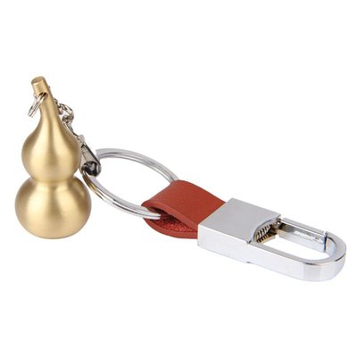 小花精品店-汽車鑰匙掛件黃銅葫蘆鑰匙扣男士個性創意純銅小葫蘆掛件鑰匙鏈女