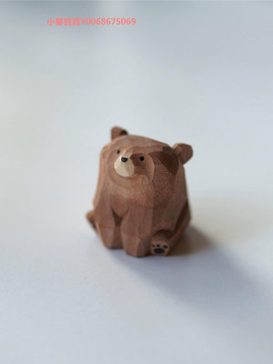 Joe的小作坊/ 木雕指尖小熊 可愛的北極熊搞怪的小黑熊憨厚的灰熊