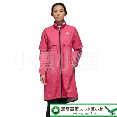[小鷹小舖] adidas Golf Rain Dress EI5676 阿迪達斯 高爾夫 女用 高領長袖雨衣(可拆袖)