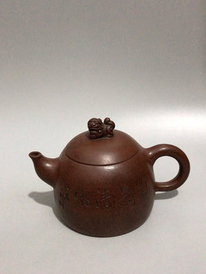 【二手】紫砂茶壺 的老紫砂壺一把 古玩 瓷器 擺件【佟掌櫃】-5010
