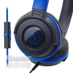 【曜德】鐵三角 ATH-S100iS 黑藍 輕量型耳機 SJ-11新版 支援手機通話