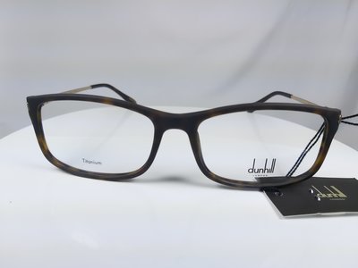 『逢甲眼鏡』dunhill 全新正品 太陽眼鏡 玳瑁色粗框 白金色鏡腳 純鈦材質【VDH036G 0738】