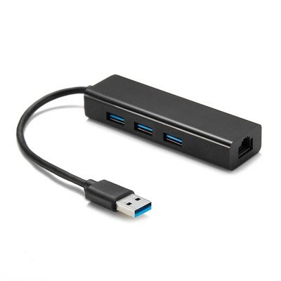 品名: 環保包裝USB千兆網卡USB 3.0 HUB RJ45網線轉接頭適用於平板筆記型電腦(顏色隨機) J-14421