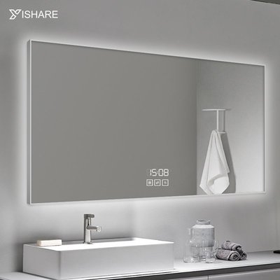 【熱賣精選】 Yishare鋁合金框浴室鏡子衛生間led帶燈防霧衛浴鏡壁掛掛墻智能鏡