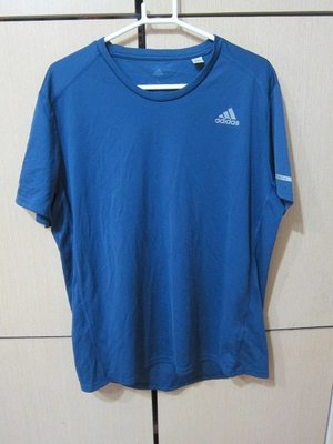 衣市藍~adidas climalite ENERGY RUNNING 運動排汗短袖T恤 (L~)(220714)