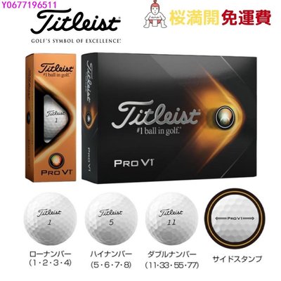 Titleist 高爾夫球 2021 Pro V1 打12 顆日本-標準五金