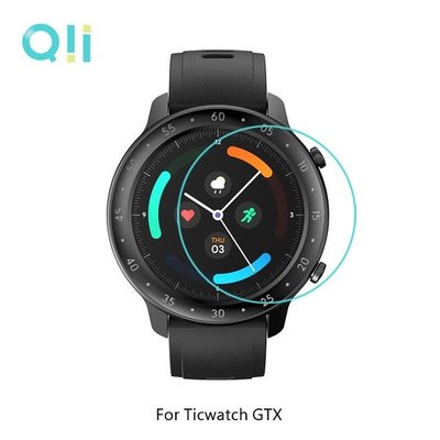 【愛瘋潮】免運 Qii Ticwatch GTX 玻璃貼 (兩片裝) 手錶保護貼 鋼化貼