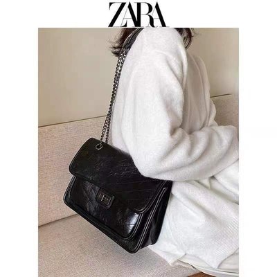 zara流浪包包女2021新款秋冬高級質感法式小眾大容量單肩斜跨女包小包包 斜背包 斜背包