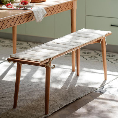 浮生記北歐風長凳 櫻桃木白橡木純實木餐凳簡約板凳床尾凳換鞋凳