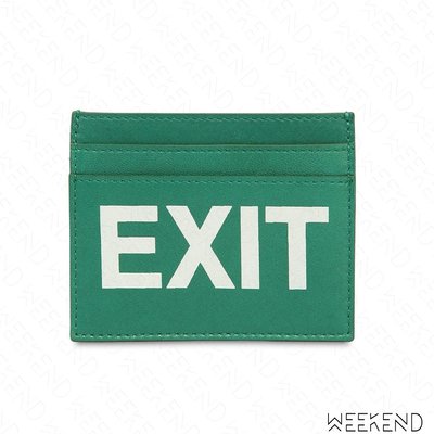 【WEEKEND】 VETEMENTS Exit 逃生出口 皮夾 卡夾 綠色 18春夏