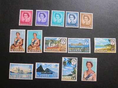 【雲品五】聖盧西亞St Lucia 1964 Sc 182-195 set MH 庫號#B515 62825