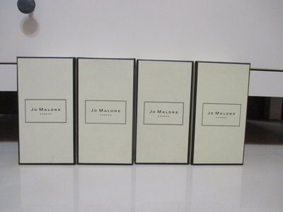 JO MALONE原廠香水盒(共計4組) 禮物盒 包裝盒 空盒 硬盒 盒子  內附黑色襯紙