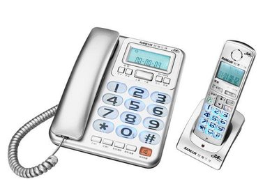 【通訊達人】DCT-8918 台灣三洋 SANLUX 有線主機無線手機數位電話_銀色款/鐵灰色可選