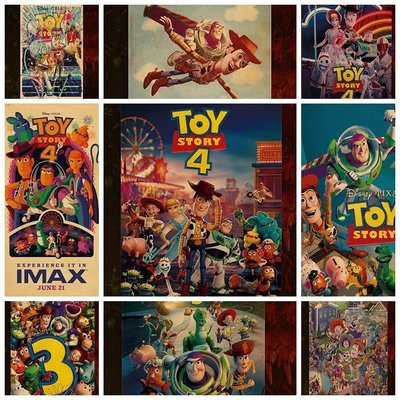 免運-玩具總動員 Toy Story 海報 美國喜劇動畫牛皮紙壁紙 墻貼 裝飾畫-Autismss寶藏屋