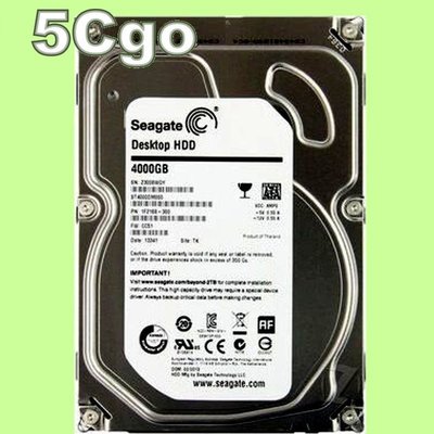 5Cgo【權宇】SEAGATE 希捷 4TB 3.5吋硬碟 ST4000DM000 4T SATA3 64MB一年保含稅
