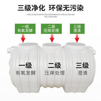 新品特價拓毅工廠直銷牛筋化糞池家用三格小型新農村加厚環保PE廁所塑料桶