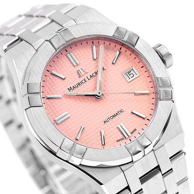 MAURICE LACROIX AI6007-SS00F-530-E 艾美錶 機械錶 39mm AIKON 限定 粉色面盤 不鏽鋼錶帶